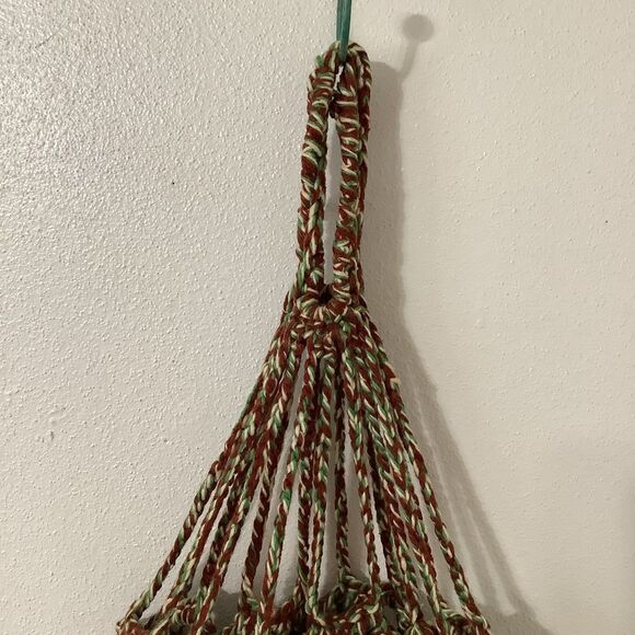 Vintage Handmade Green Crochet Fairy Grunge Goblincore Cottagecore Hobbit Bag - Picture 2 of 9